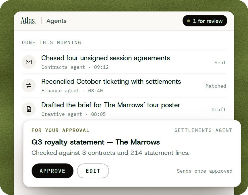 The Atlas Agents interface